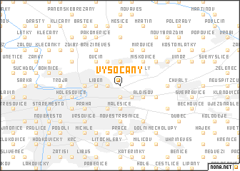 map of Vysočany