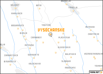 map of Vysochans\
