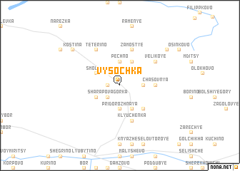 map of Vysochka