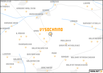 map of Vysochnino