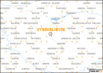 map of Vysoká Libyně