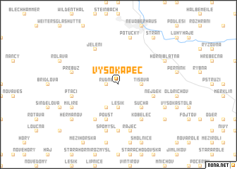 map of Vysoká Pec