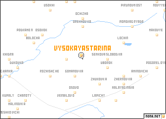 map of Vysokaya Starina