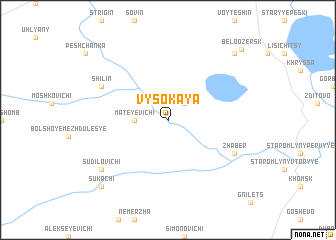 map of Vysokaya