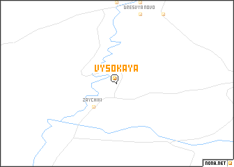 map of Vysokaya