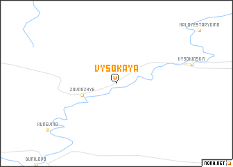 map of Vysokaya