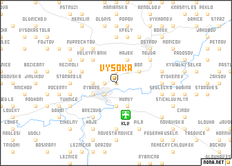 map of Vysoká