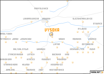 map of Vysoká