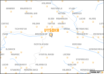 map of Vysoká