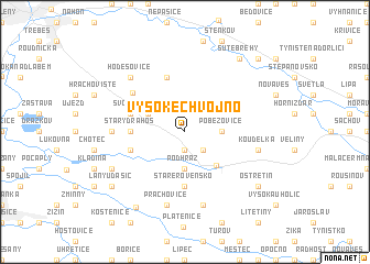 map of Vysoké Chvojno