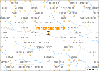 map of Vysoké Popovice