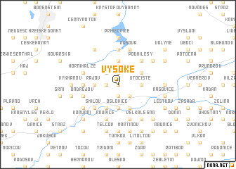 map of Vysoké