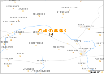 map of Vysokiy Borok