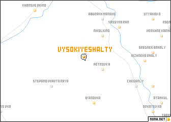 map of Vysokiye Shalty