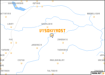 map of Vysokiy Most