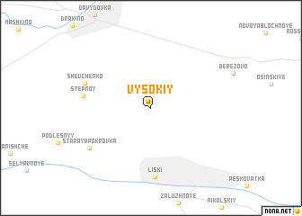 map of Vysokiy