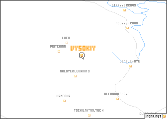 map of Vysokiy