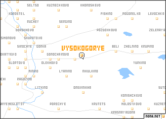 map of Vysokogor\