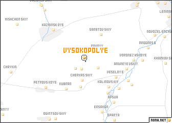 map of (( Vysokopol\