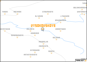 map of Vysokovskoye