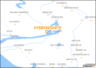 map of Vysokovskoye