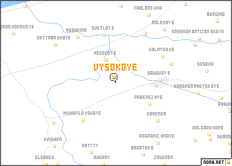 map of Vysokoye