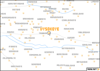 map of Vysokoye