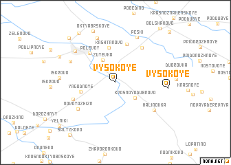 map of Vysokoye