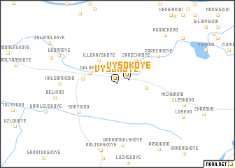 map of Vysokoye