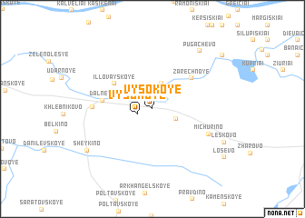 map of Vysokoye