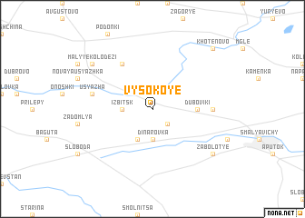 map of Vysokoye