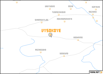 map of Vysokoye