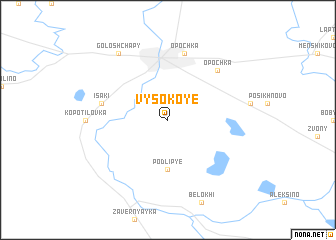 map of Vysokoye