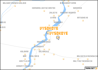 map of Vysokoye