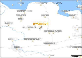 map of Vysokoye