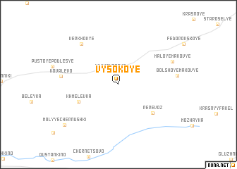 map of Vysokoye