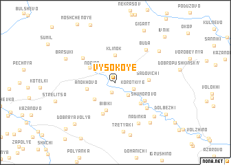 map of Vysokoye