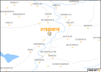 map of Vysokoye