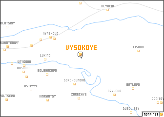 map of Vysokoye