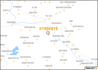 map of Vysokoye