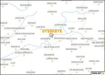 map of Vysokoye