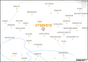 map of Vysokoye