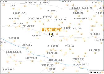 map of Vysokoye