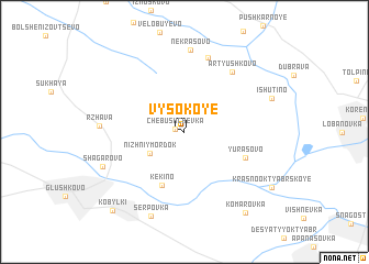 map of Vysokoye