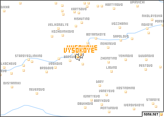 map of Vysokoye