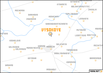 map of Vysokoye