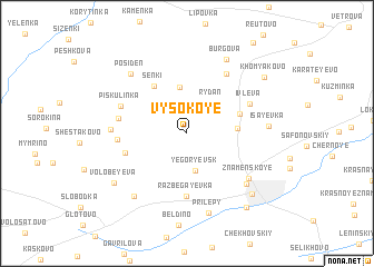 map of Vysokoye