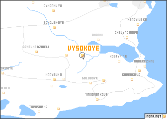 map of Vysokoye