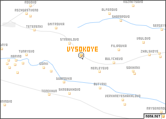 map of Vysokoye