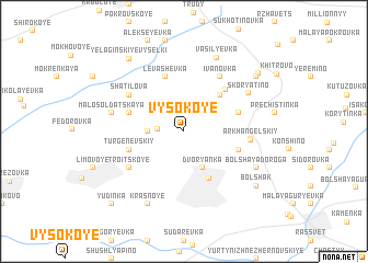 map of Vysokoye